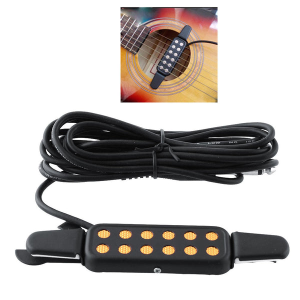 Guitar Pick up 12 Hole Transducer Amplifier 1/4"